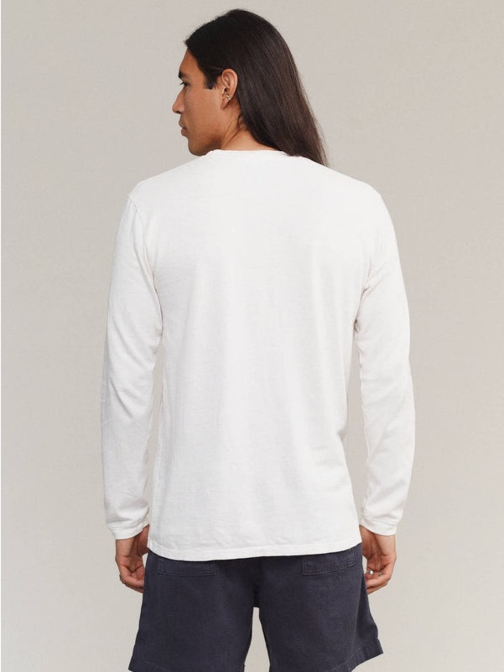 Jungmaven Men's Long-Sleeve Crewneck Shirt - White